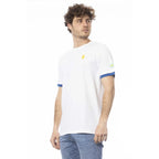 Men Crew-Neck Short-Sleeves T-Shirt – Breathable, Blue, Yellow