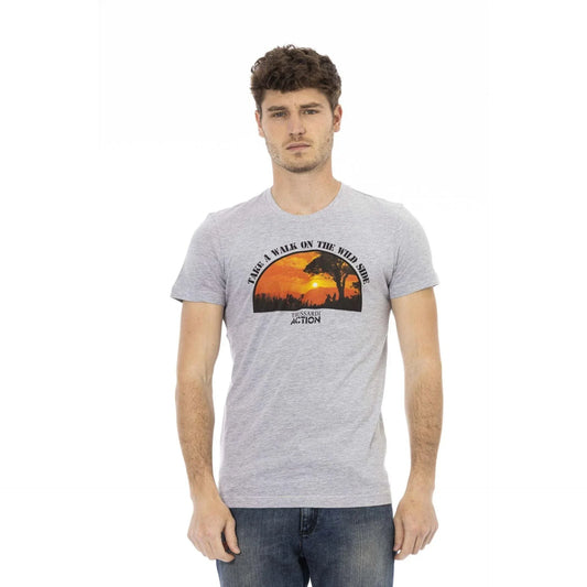 Men Crew-Neck Short-Sleeves T-Shirt – Breathable - Gray, Orange, Black -Guocali