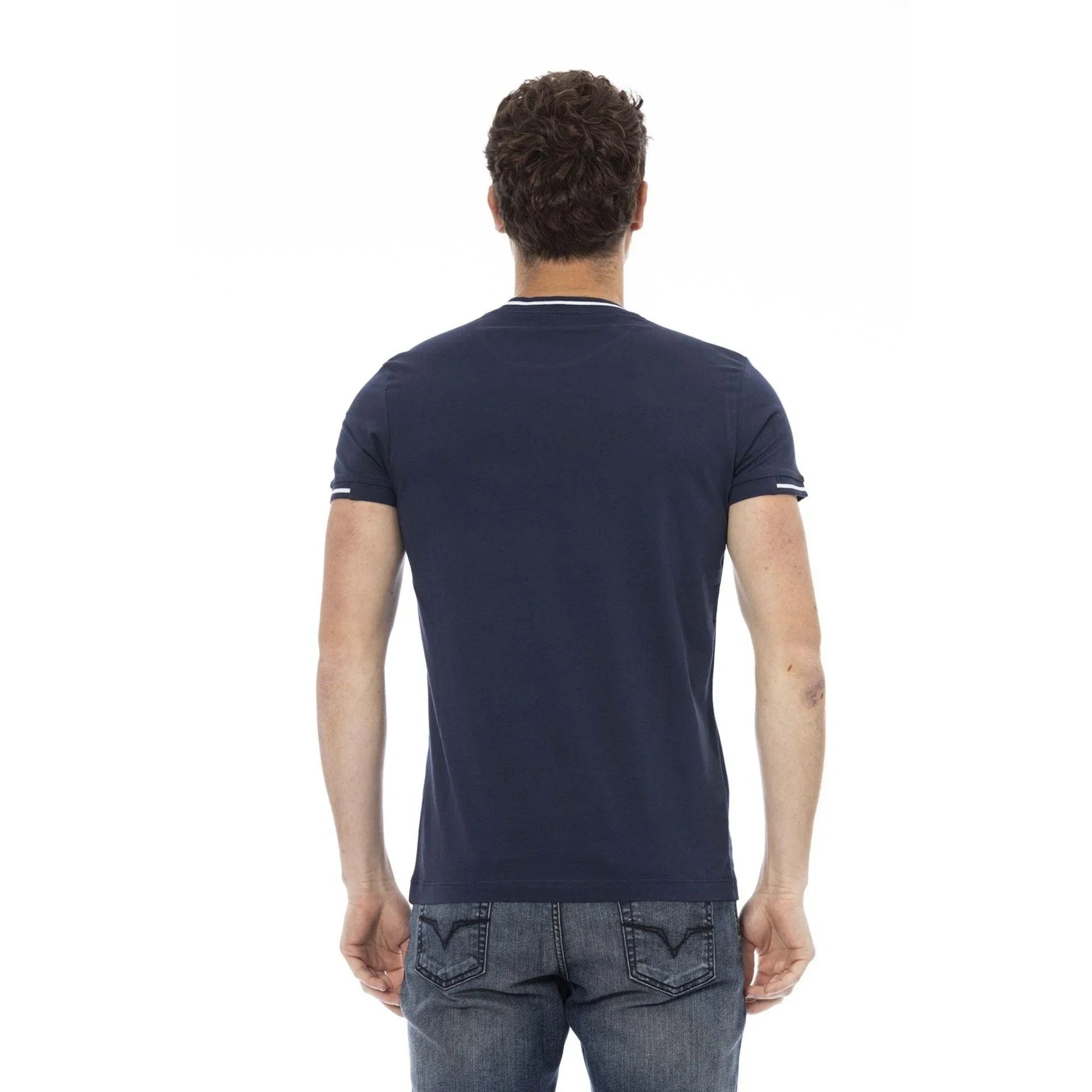Men Crew-Neck Short-Sleeves T-Shirt – Breathable - Navy, Blue, White, Red -Guocali