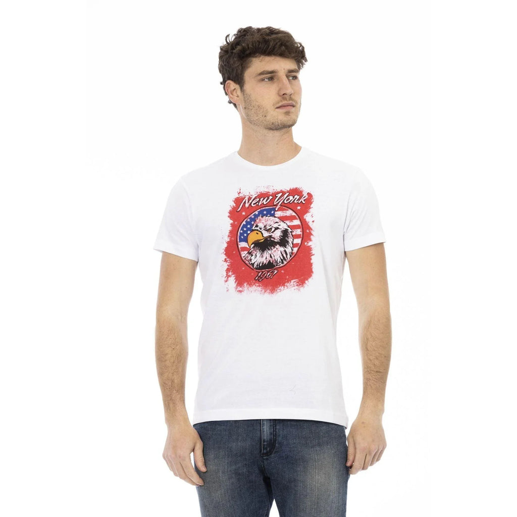 Men Crew-Neck Short-Sleeves T-Shirt – Breathable - White -Guocali