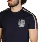 Men Crew-Neck Short-Sleeves T-Shirt – Stretchable - Navy -Guocali