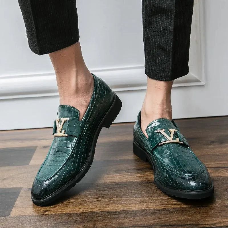 Men Dress Horse Bit Loafers - Slip-On All-Season Shoes