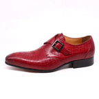 Men Formal Dress Loafers - Buckles Monk Strap Formal Dress Shoes