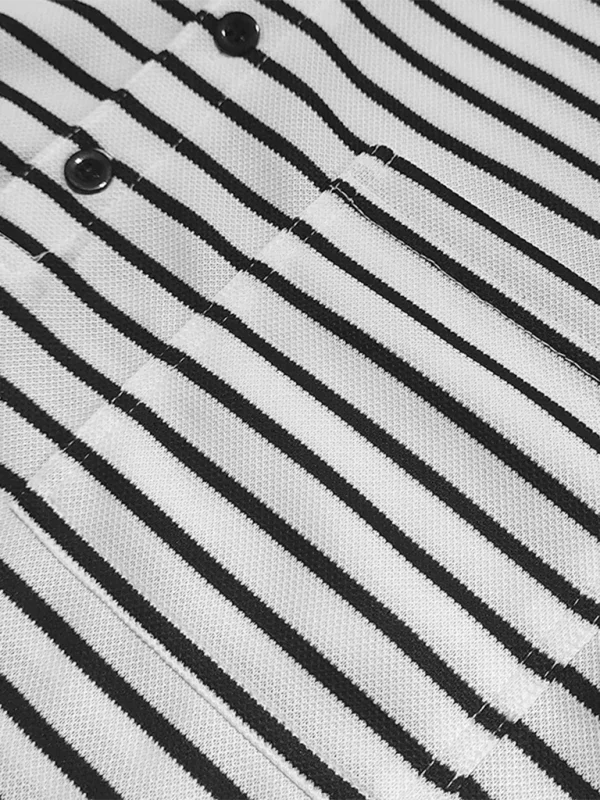 Men Long Sleeves Regular Fit Henley T-Shirt – Stretchable, White