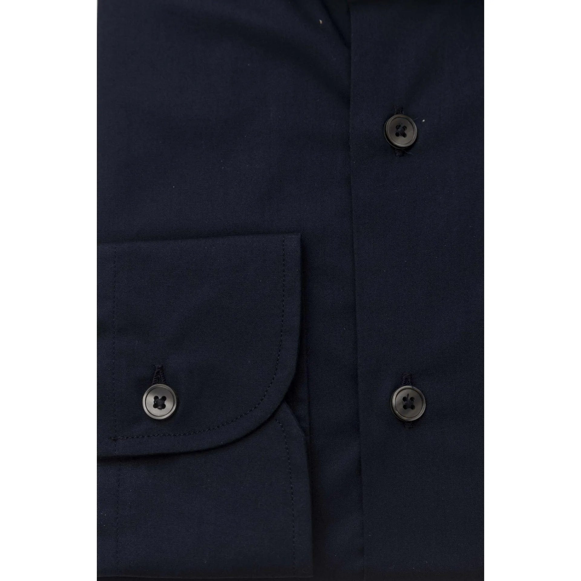 Men Long Sleeves Slim Fit Cotton Dress Shirt – Stretchable - Navy, Blue -Guocali