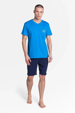 Men Pajama Shorts Set –Breathable Solid - Guocali