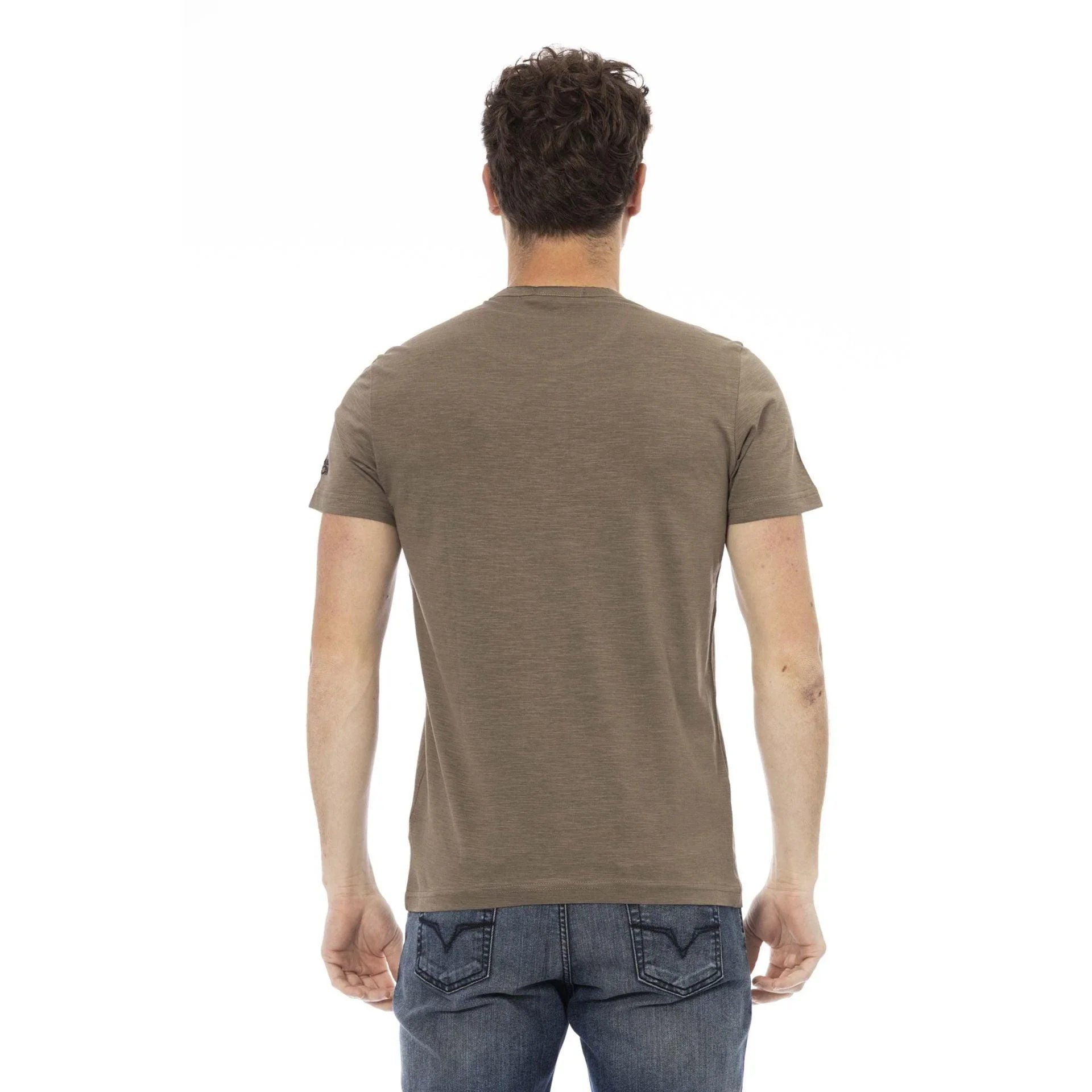 Men Round-Neck Short-Sleeves T-Shirt – Breathable - Brown, Multicolor -Guocali