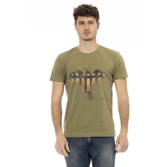 Men Round-Neck Short-Sleeves T-Shirt – Breathable - Green -Guocali
