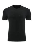 Men Round-Neck Short-Sleeves T-Shirt – Moisture-Wicking - Black -Guocali