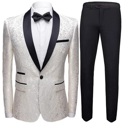 Men's 3-Piece Tuxedo Suit - Classic Wedding Party Attire - Tuxedo Suit - Guocali