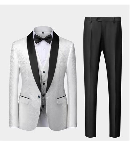 Men's 3-Piece Tuxedo Suit - Classic Wedding Party Attire - Tuxedo Suit - Guocali