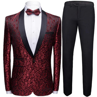 Men's 3-Piece Tuxedo Suit - Classic Wedding Party Attire - Tuxedo Suit - Guocali