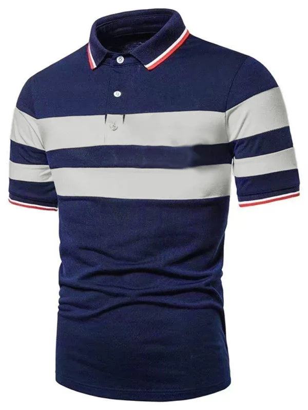 Men Short Sleeves Polo Shirt – Quick-Drying, Navy