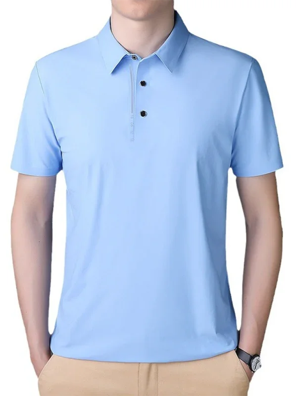 Men Short Sleeves Polo Shirt – Stretchable - Green, Black -Guocali