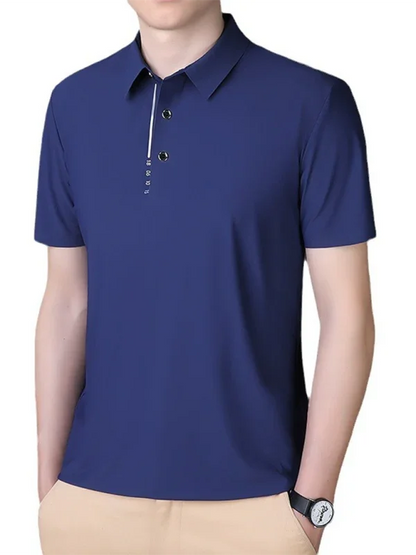 Men Short Sleeves Polo Shirt – Stretchable - Green, Black -Guocali