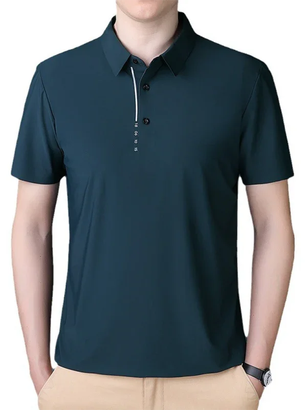 Men Short Sleeves Polo Shirt – Stretchable - Green, Black -Guocali