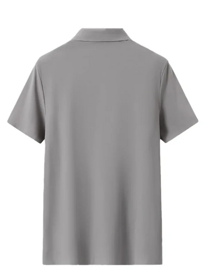 Men Short Sleeves Polo Shirt – Stretchable - White -Guocali