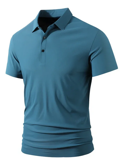 Men Short Sleeves Polo Shirt – Stretchable - White -Guocali