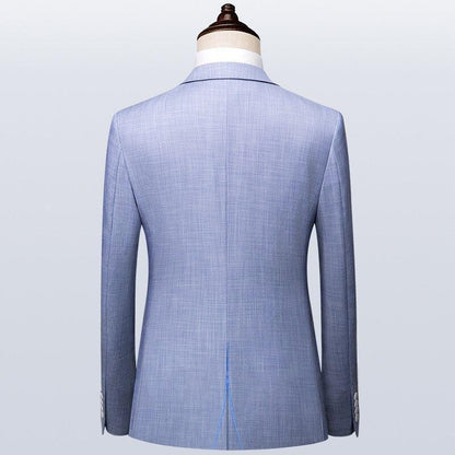 Men Suit - Carlo Blue 3-Piece Suit - 3-Piece Suit - Guocali