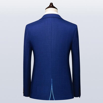 Men Suit - Davini Blue 3-Piece Suit - 3-Piece Suit - Guocali