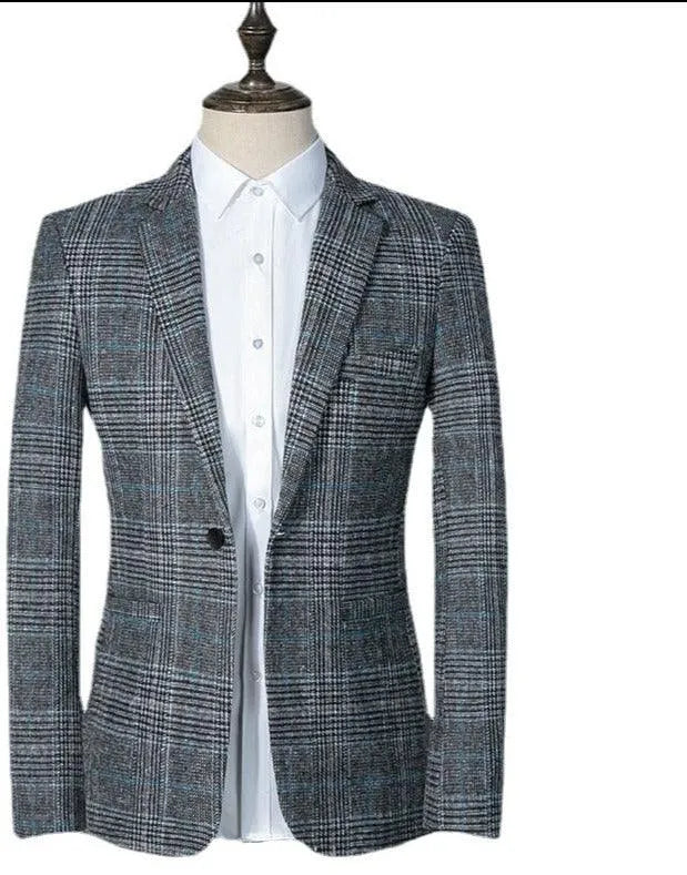 Men Suit Jacket - Breathable Blazer - Light Brown, Beige, Gray, Black
