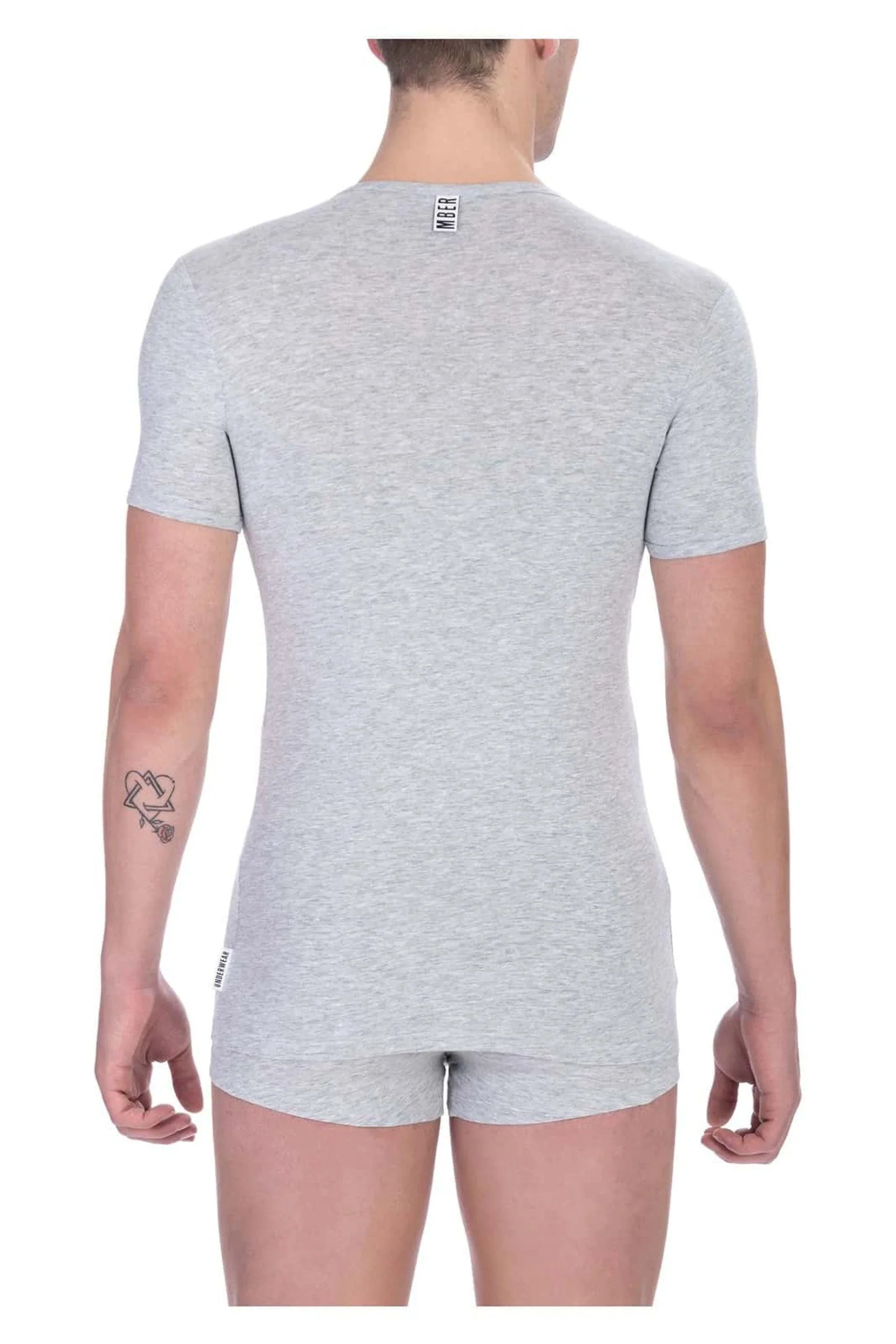 Men Underwear T-Shirts - Stretchable - Short-Sleeves Gray -Guocali