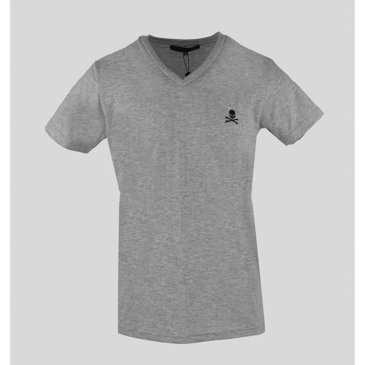 Men V-Neck Short-Sleeves T-Shirt – Stretchable - Gray -Guocali