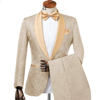 Men Wedding Suit - Italian 2-Piece Tuxedo Suit - Tuxedo Suit - Guocali