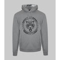 Men's hoodie Plein Sport Logo Print Kangaroo Pocket Grey – main view