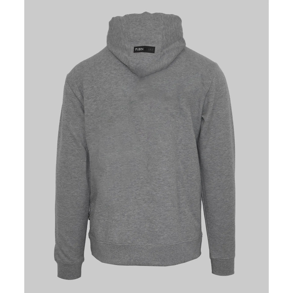 Men's hoodie Plein Sport Logo Print Kangaroo Pocket Grey – view 2