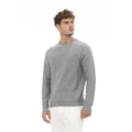 Men's sweatshirt Alpha Studio Minimalist Round Neck Grey – view 2