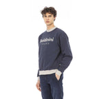 Men's sweatshirt Baldinini Trend Logo Crew Neck Cotton Navy – view 2