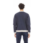 Men's sweatshirt Baldinini Trend Logo Crew Neck Cotton Navy – view 3