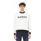 Men's sweatshirt Baldinini Trend Logo Crew Neck Cotton White – main view