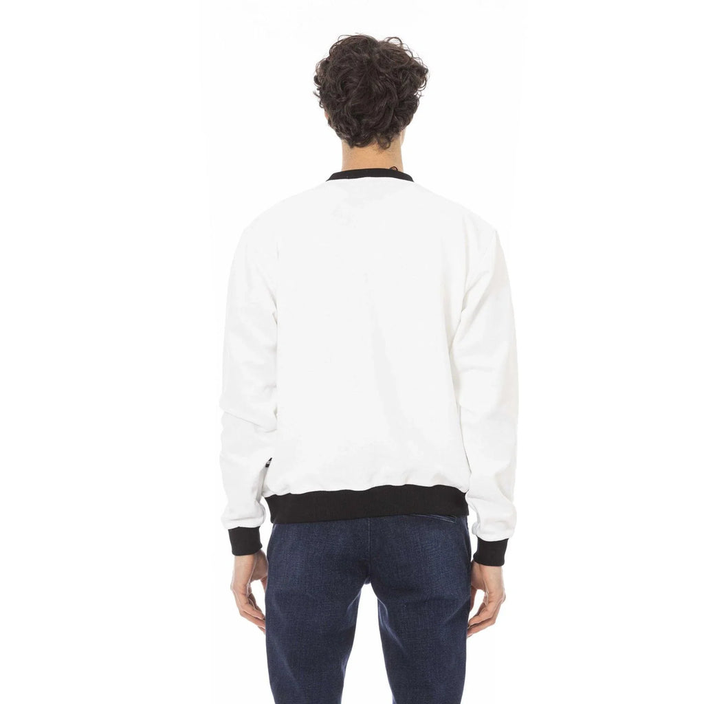 Men's sweatshirt Baldinini Trend Logo Crew Neck Cotton White – view 3