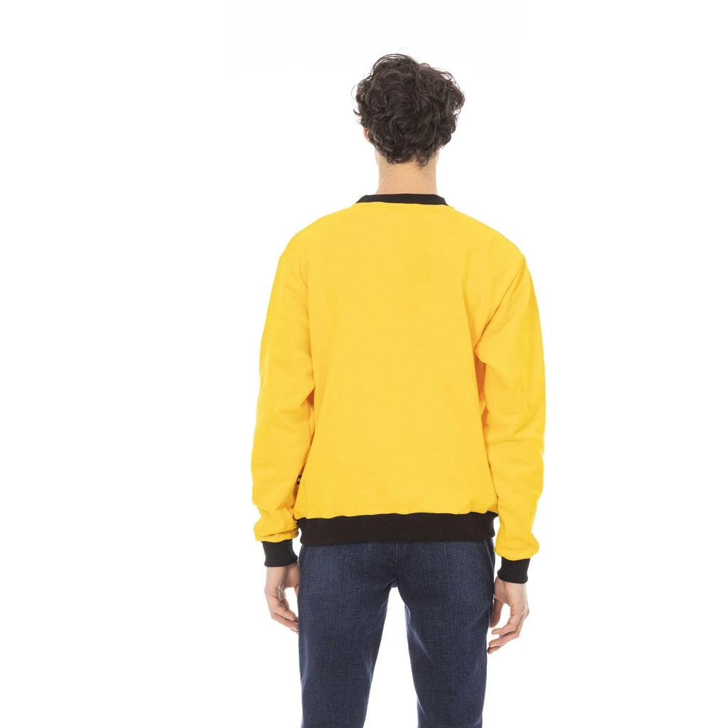 Men's sweatshirt Baldinini Trend Logo Crew Neck Cotton Yellow – view 3