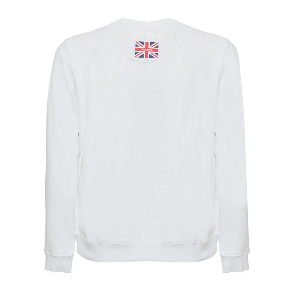 Men's sweatshirt Husky Solid Round Neck White – view 3