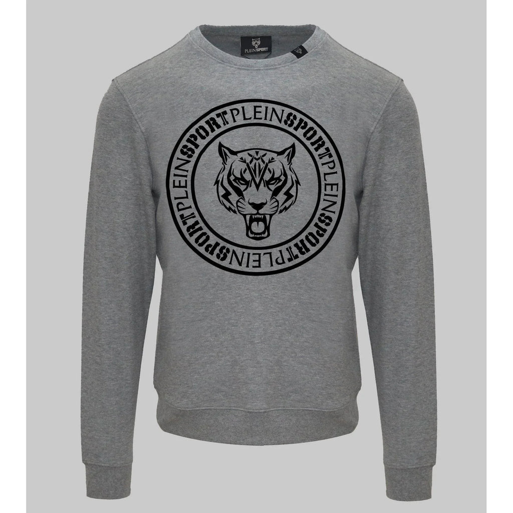 Men's sweatshirt Plein Sport Athleisure Logo Cotton Blend Grey – main view