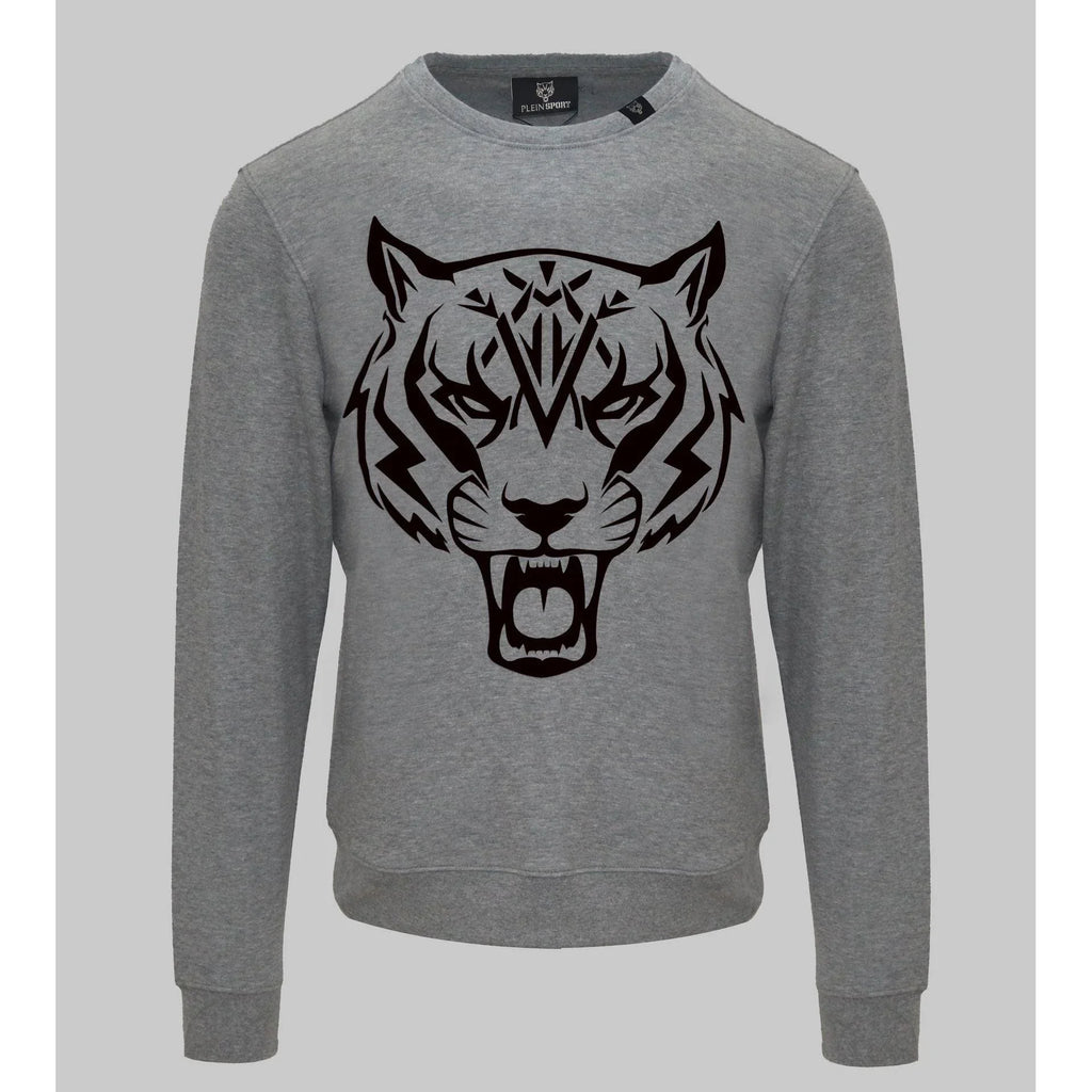 Men's sweatshirt Plein Sport Graphic Logo Crew Neck Grey – main view