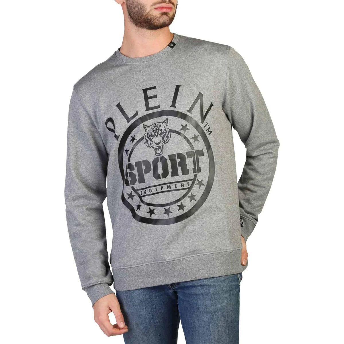 Men's sweatshirt Plein Sport Logo Crew Neck Regular Fit Grey – view 3