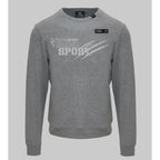 Men's sweatshirt Plein Sport Logo Set-In Sleeves Crewneck Grey – main view