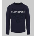 Men's sweatshirt Plein Sport Logo Set-In Sleeves Crewneck Navy – main view