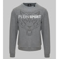 Men's sweatshirt Plein Sport Streetwear Logo Ribbed Hem Grey – main view