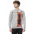Men's sweatshirt Trussardi Graphic Logo Crew Neck Cotton Grey – main view