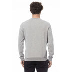 Men's sweatshirt Trussardi Graphic Logo Crew Neck Cotton Grey – view 3