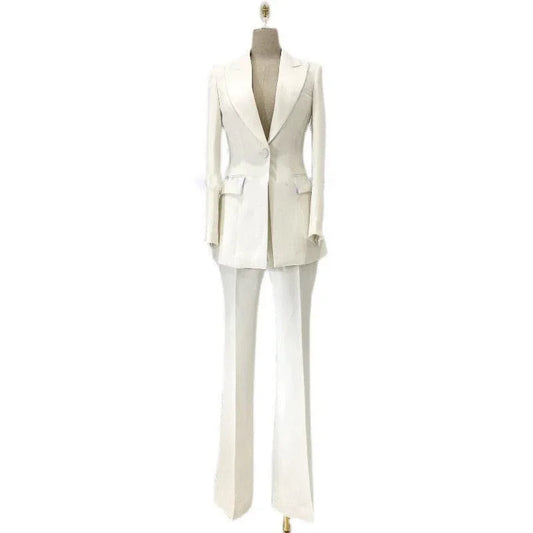 Micro-Flare Low Kneck Pantsuit - Women Trouser Suits - Trouser Suit -Guocali