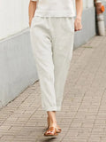 Minimalist Women's Trousers – Mid Rise Breathable -Guocali