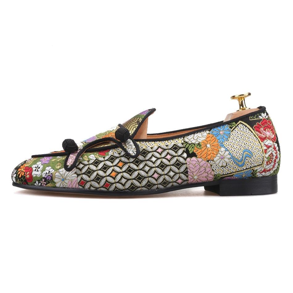 Multi Color Monk Strap Loafers - Men Shoes - Loafer Shoes - Guocali