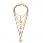 Multi-Layer Pendant Necklace - Cross and Virgin Mary -Guocali