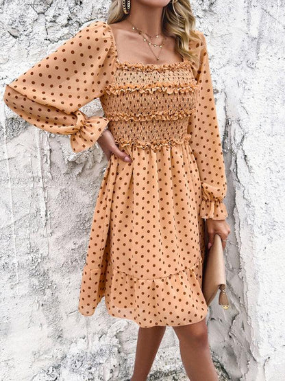 Spring Summer Casual Polka Dot Dress